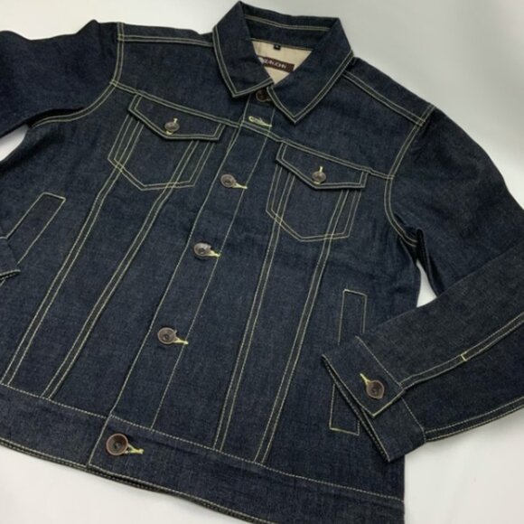 Men's Sean John Raw Blue Fashion Denim Jacket NWT